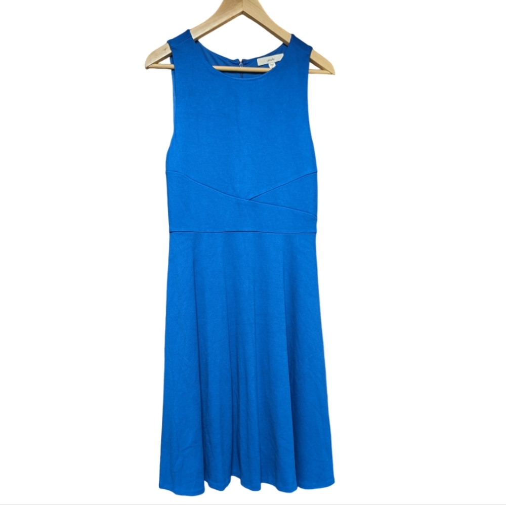 Lark & Ro Sleeveless Midi Dress in Bright Blue